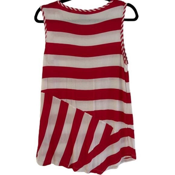 Cabi Asymmetrical Stripe Sleeveless Shirt - Picture 3 of 5
